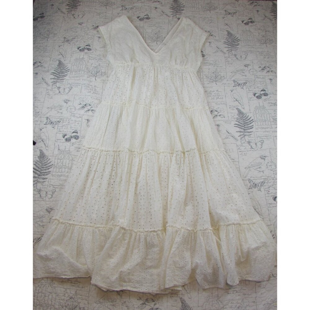 Anthropologie White Eyelet Maxi Dress - Picture 3 of 16